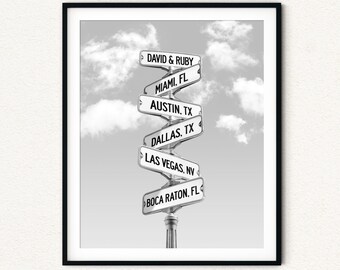 Personalized Location Sign: Custom New Home Gift