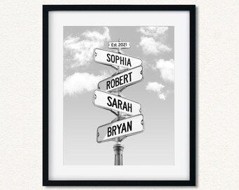 Bridesmaids Gifts with Names Personalized, Friendship Gift for 4, Groomsmen Unique Gift, Close Friends Gifts, Custom Names Wall Art