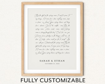 Custom Couples Quote Art: Personalized Song Lyrics, Poem Gift