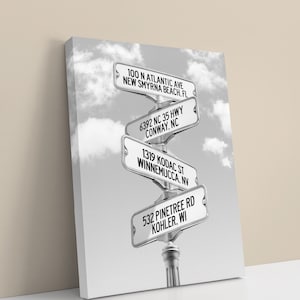 Places We Have Lived, Multiple Address Sign, Moving Away Gift Family, Custom Locations, Home is Where We Are, Personalized Street Sign