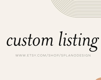 Custom listing for johnpatti86