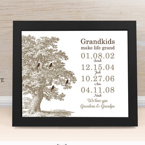 Gifts for grandparents, Personalized grandparent gifts, Grandkids make life grand, Grandchildren sign, gift from grandkids,mother&#39;s day gift