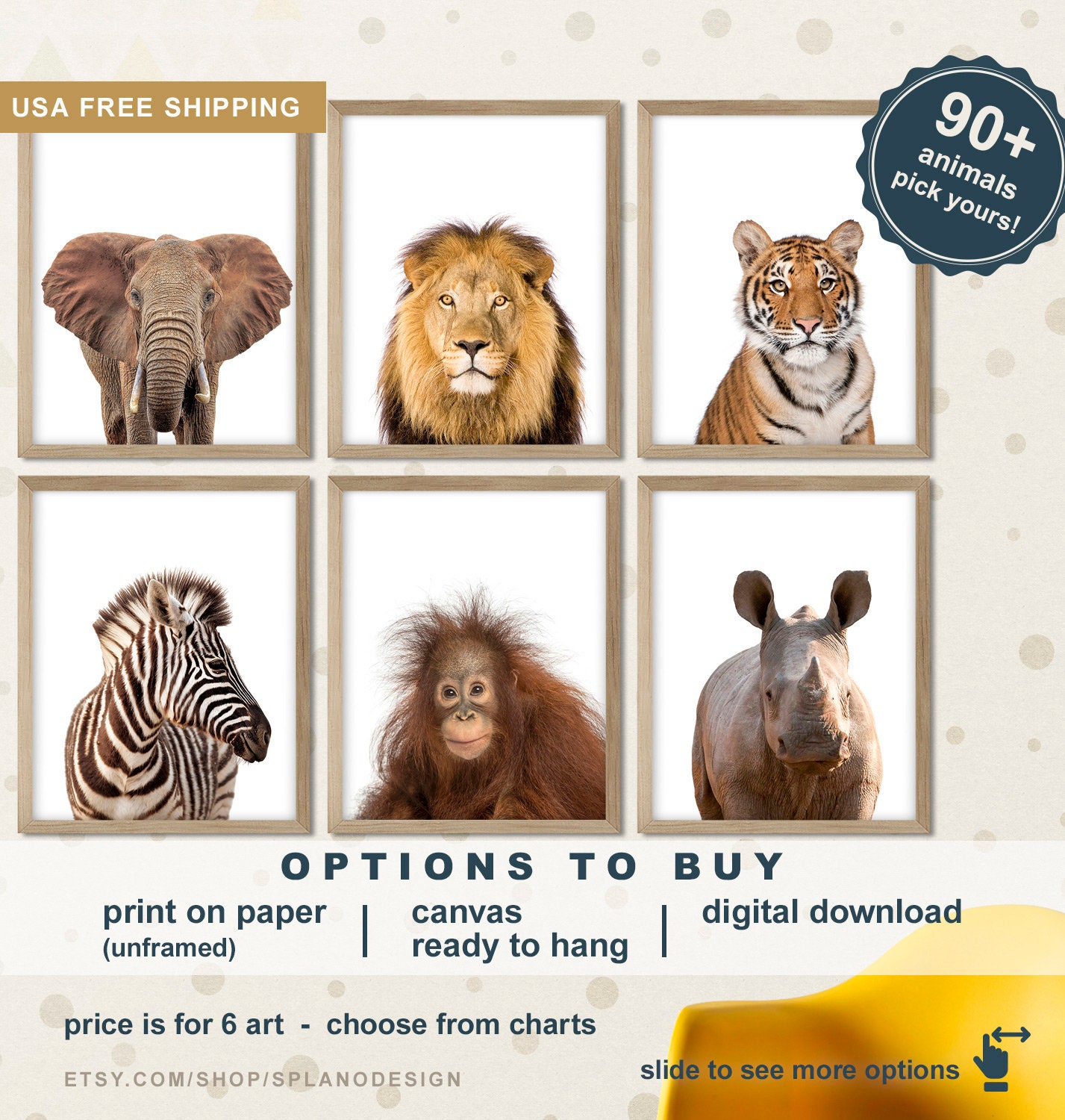 African Animals Prints Safari Animals Modern Home Decor Zoo - Etsy UK African Animals Prints Safari Animals Modern Home Decor Zoo - Etsy UK