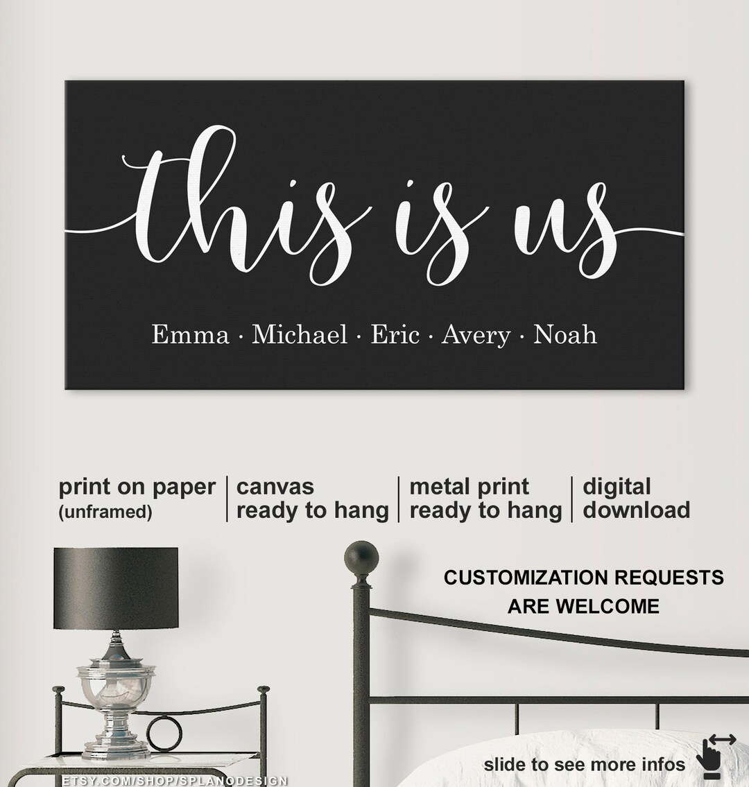 Personalized Family Names Print, This is Us, New Home Gift - Etsy