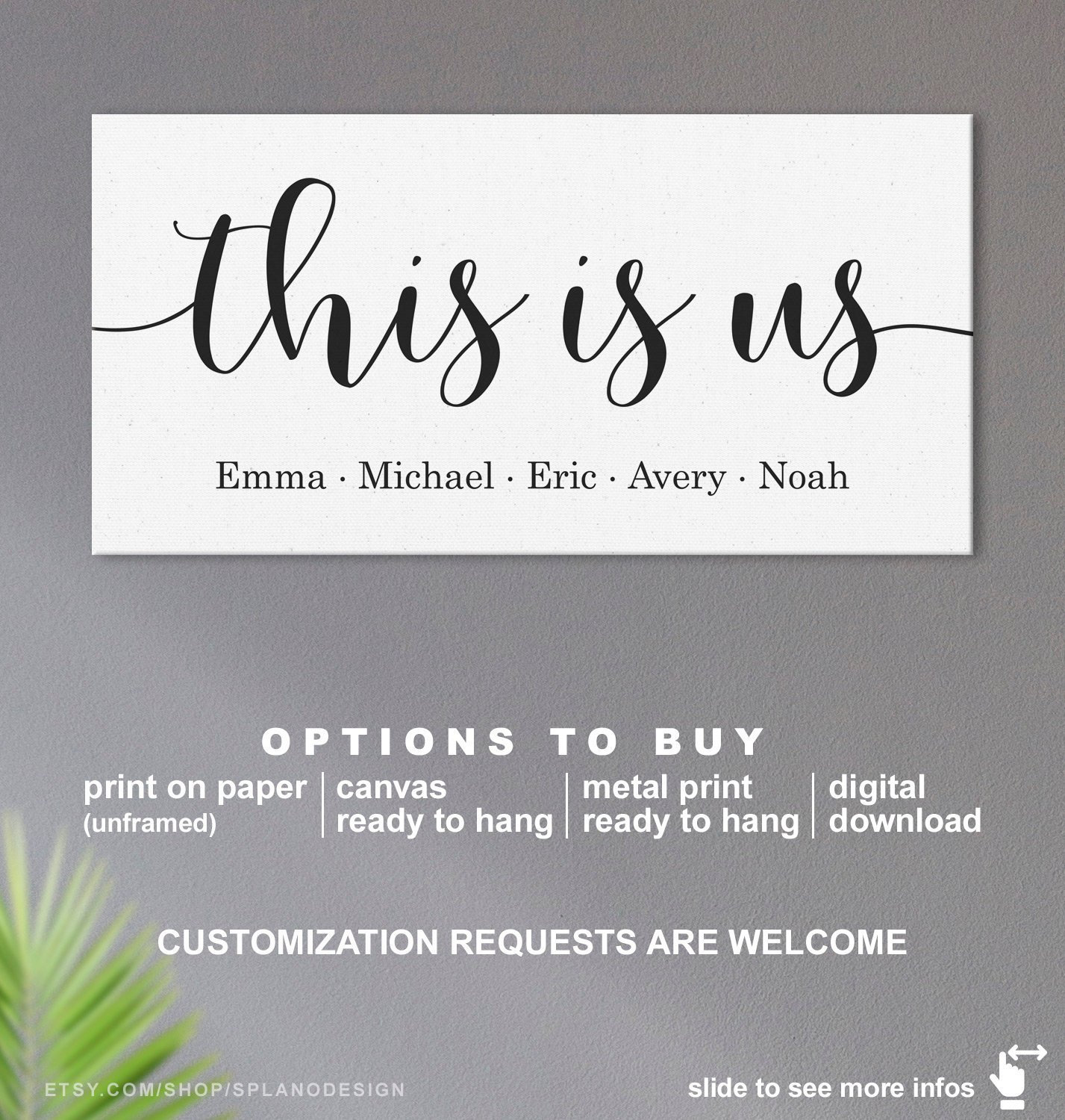 This Is Us Metal Sign or Canvas or Paper Minimalist Home Etsy