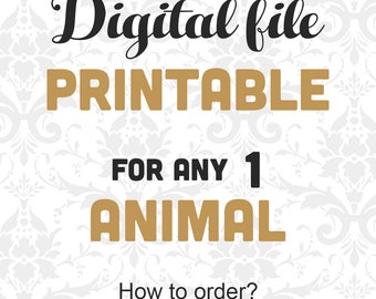 Nursery Animal Print: Custom Peekaboo Design (Digital Download)