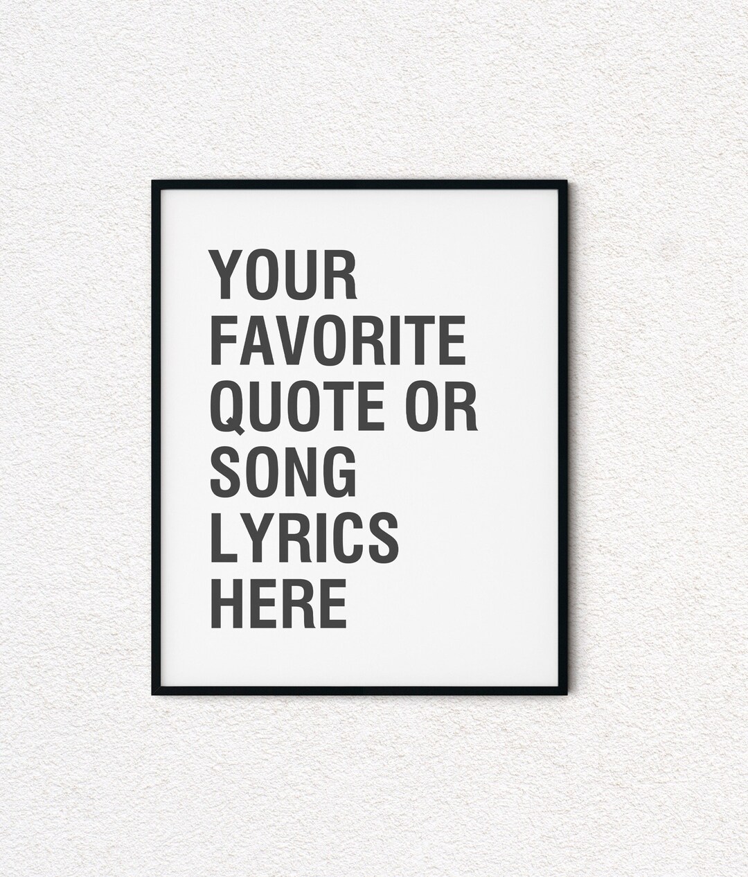 Bold Quote Wall Art With Custom Font, Custom Quote Canvas or Paper