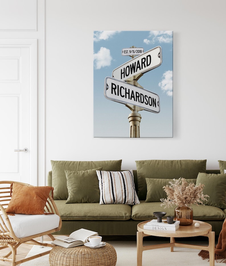 Personalized Street Sign Engagement Gift: Couple Names, Wedding Home Decor Bild 9