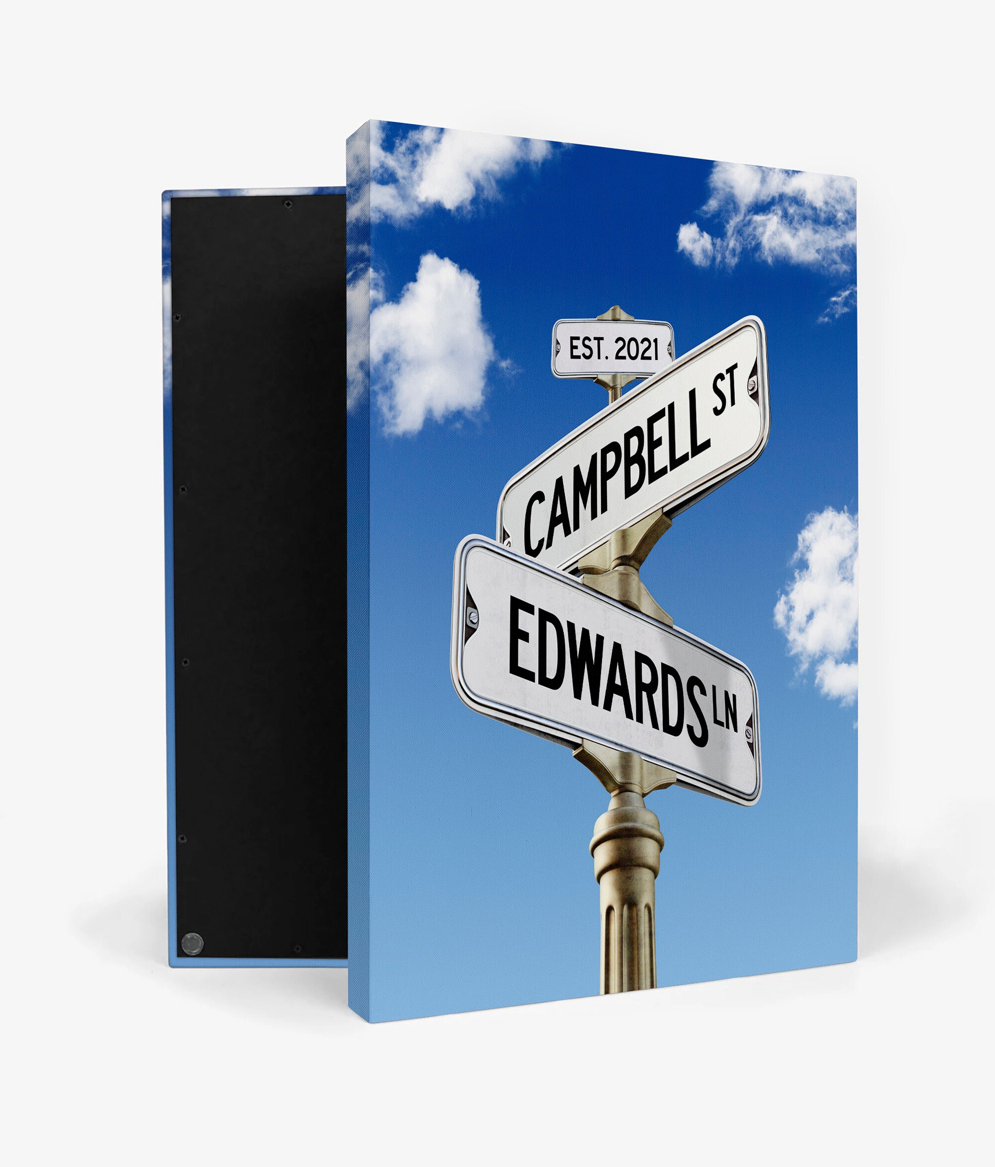 Last Names Street Sign Wedding Gift on Canvas Engagement Gift Etsy