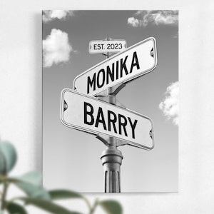 Personalized Street Sign Engagement Gift: Couple Names, Wedding Home Decor Bild 5