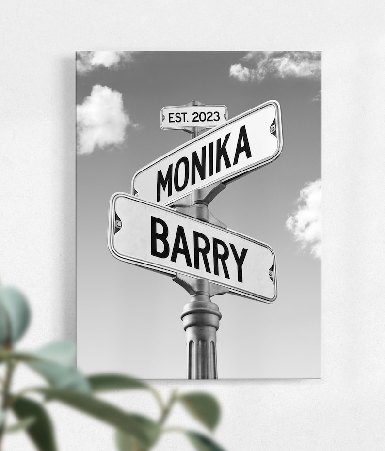 Personalized Street Sign Engagement Gift: Couple Names, Wedding Home Decor Bild 5