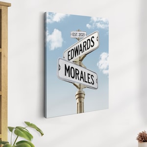 Personalized Street Sign Engagement Gift: Couple Names, Wedding Home Decor Bild 6
