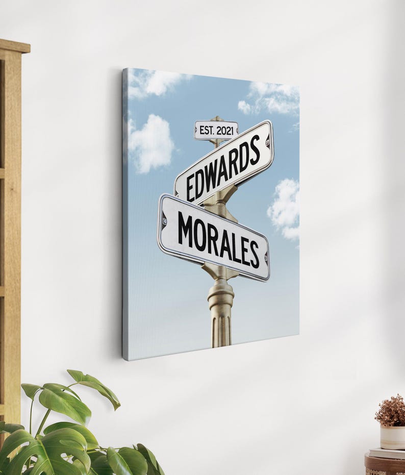 Personalized Street Sign Engagement Gift: Couple Names, Wedding Home Decor Bild 6