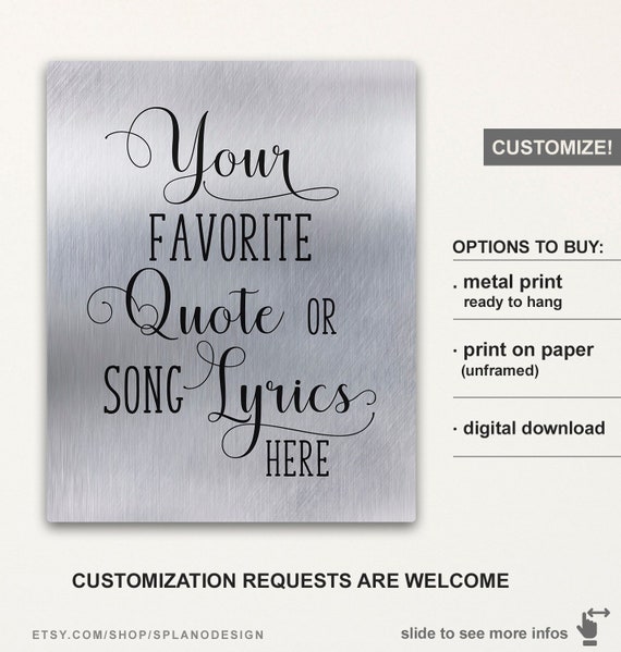 custom metal print wall art