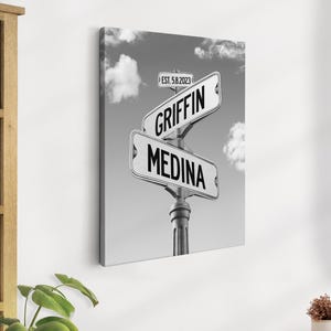 Personalized Street Sign Engagement Gift: Couple Names, Wedding Home Decor Bild 8