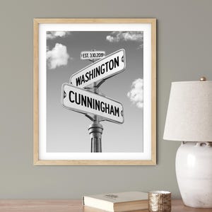 Personalized Street Sign Engagement Gift: Couple Names, Wedding Home Decor Bild 7