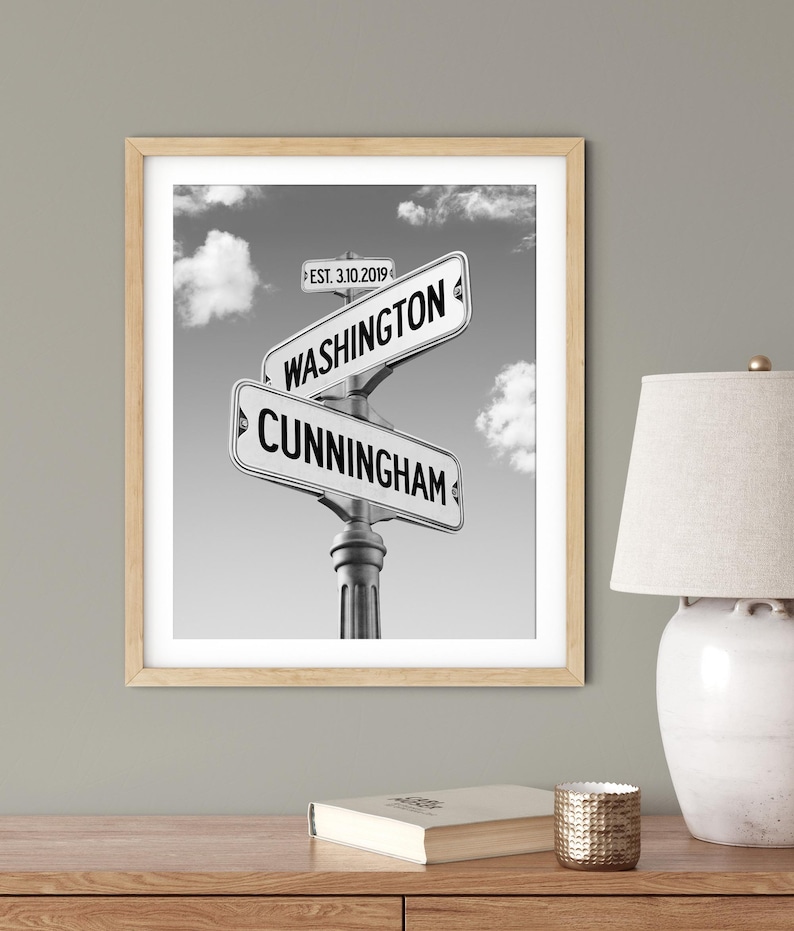 Personalized Street Sign Engagement Gift: Couple Names, Wedding Home Decor Bild 7