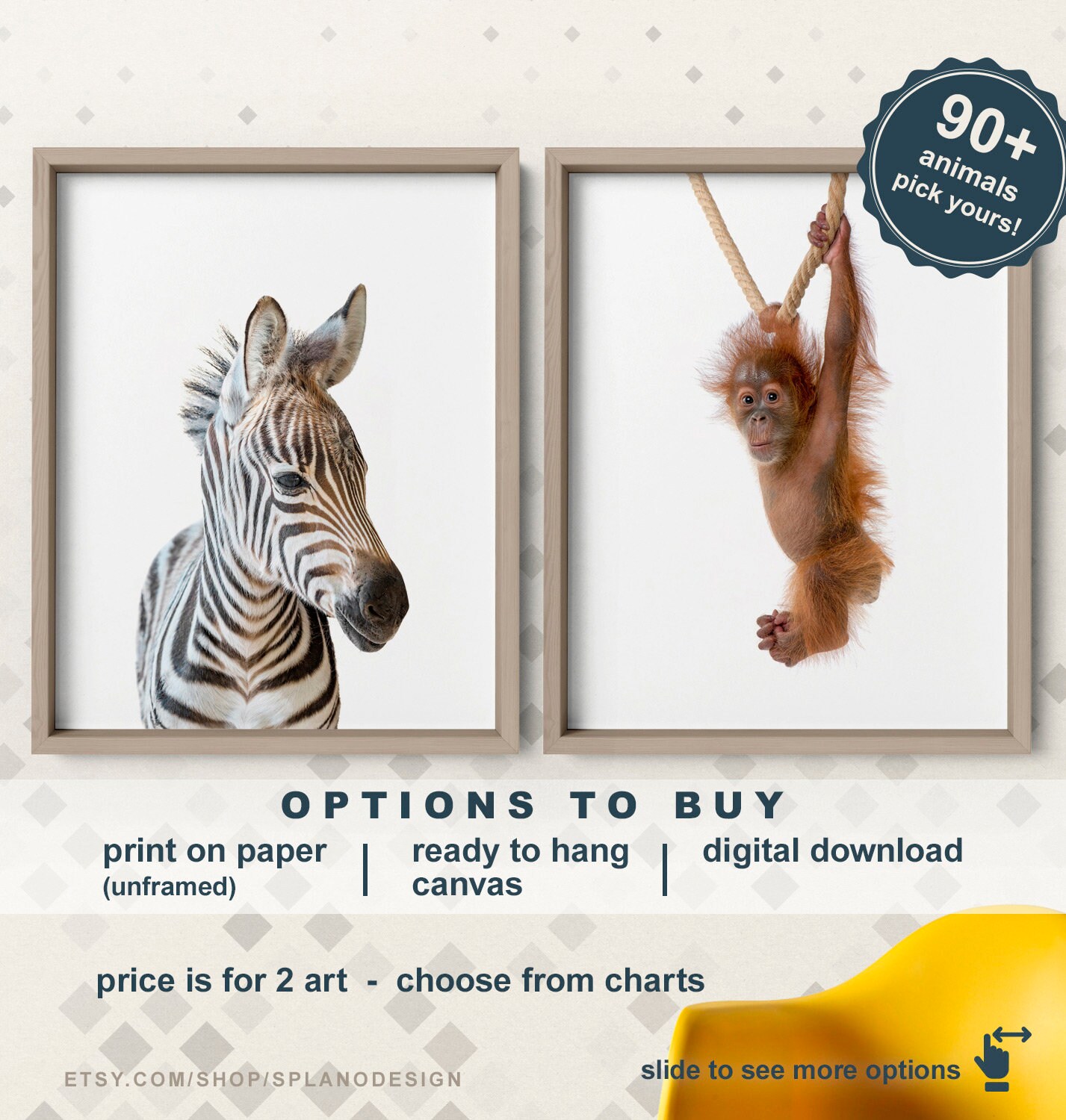 Jungle Animal Prints for Nursery Nursery Decor Safari Etsy