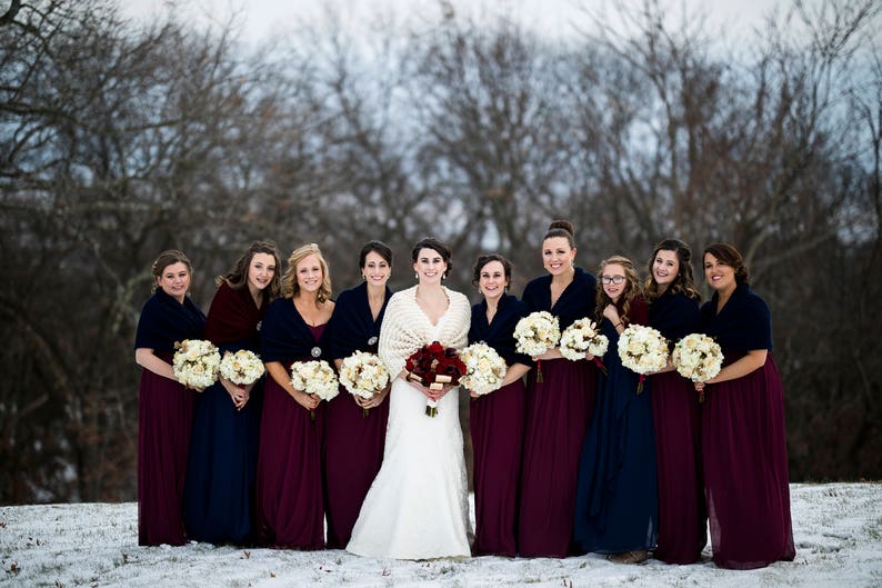 Hand Knit Flower Girl Shawl/bridal Shawl/wedding Capelet Etsy