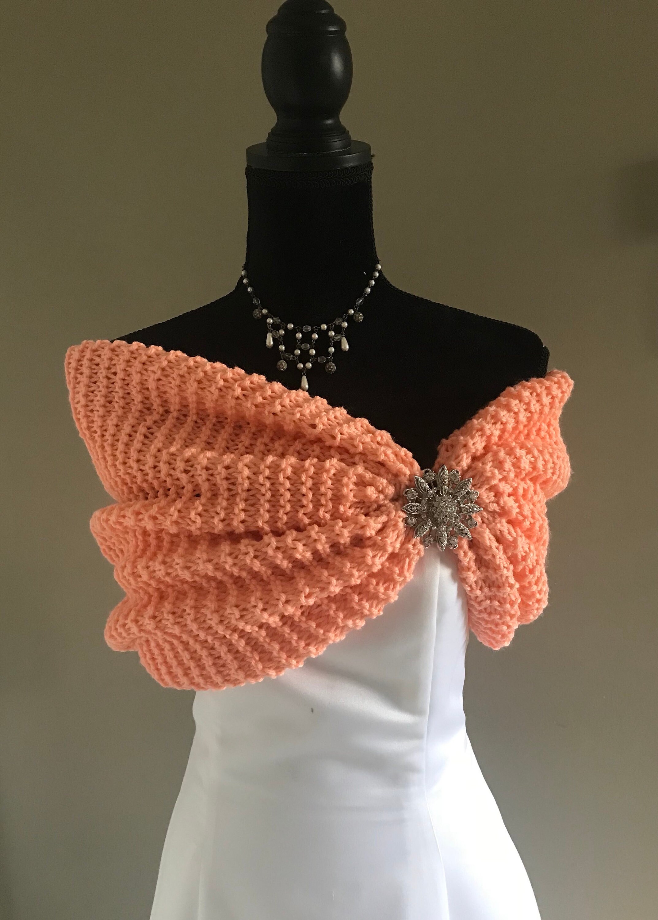 Coral Shrug - Etsy