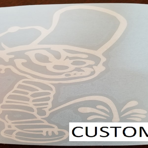 Custom Boy peeing on decal