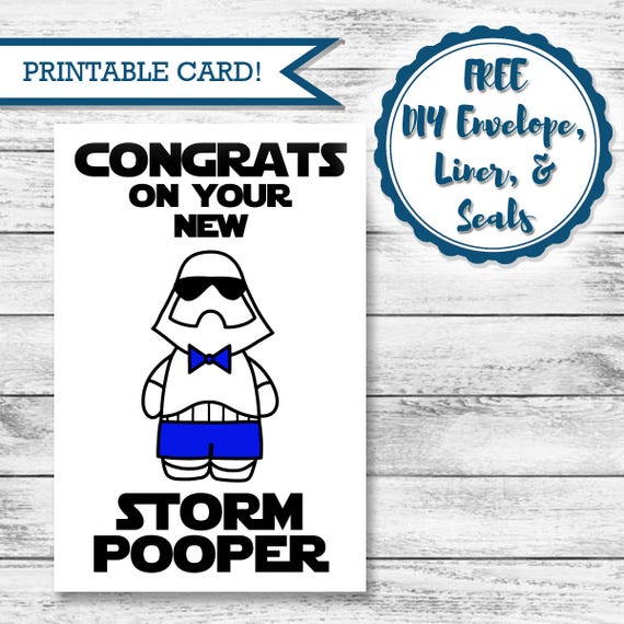 Expecting Baby Card ~ Little Pooper! Funny New Baby Card Baby Congrats Card