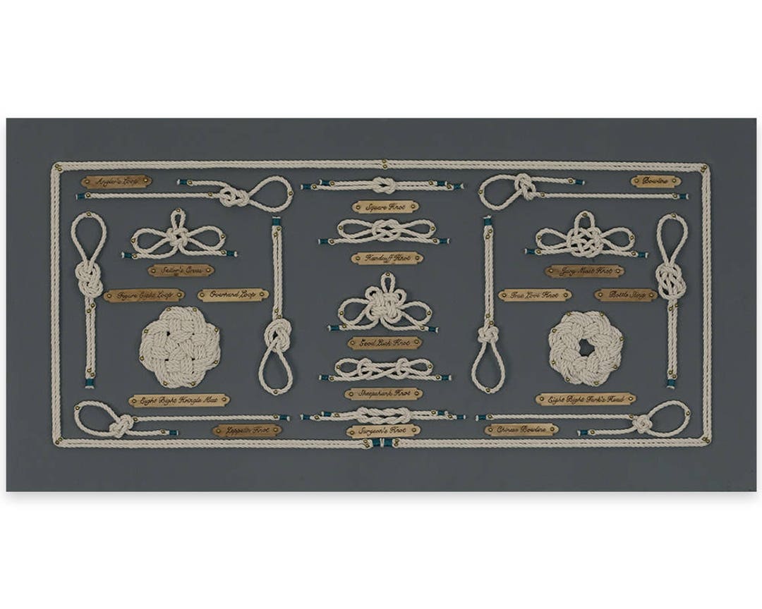 Handmade Graybluewhite Nautical Knots Wall Artfather's Etsy