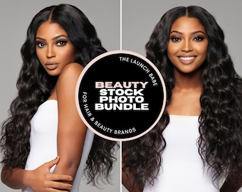 Beauty Stock Image Bundle | Black Beauty Model | High Quality Stock Photos for Hair & Beauty Brands