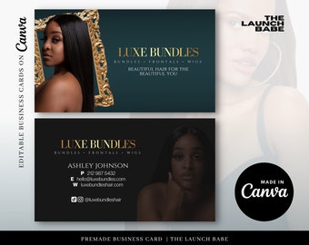 Editable Business Card | DIY Canva Template | Premade Business Card | Hair Business | Lash Business | Clothing Boutique