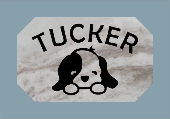 FREE SHIPPING! Dog Headstone 8x5 Deep Etched on Polished Black Granite