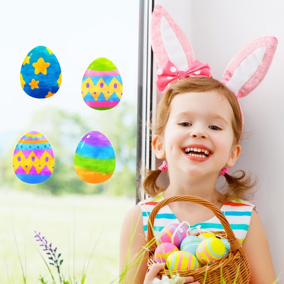 Easter Egg Display Vinyl Window & Wall Stickers Sticker Spring Decorations A146 