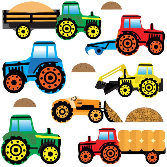 Много тракторов картинка для детей