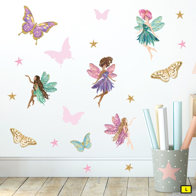 Fairy Wall Stickers/ Wall Decals Collection Fairy Garden Etsy