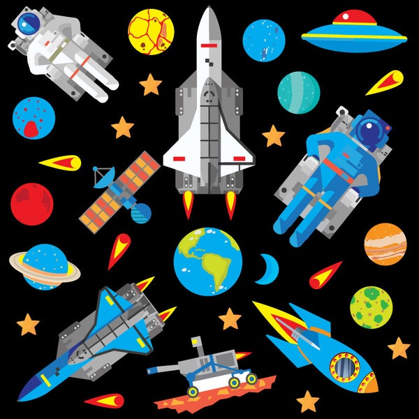 Space Wall Decals Etsy UK