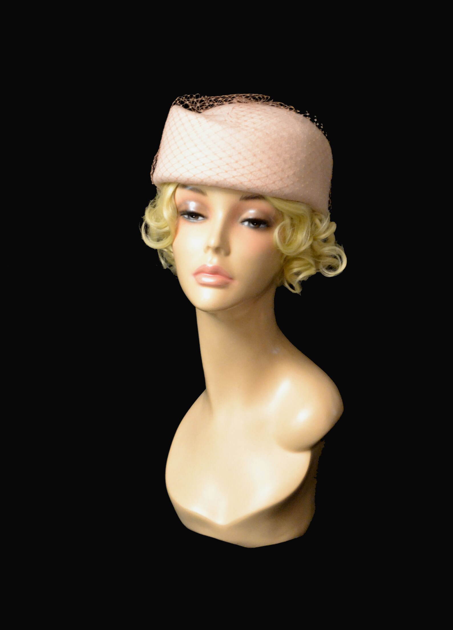 Purple pillbox hat with veil womens fascinator wedding Etsy