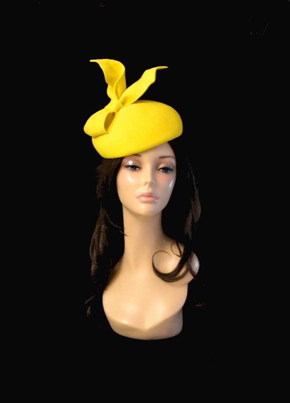 wedding hats yellow