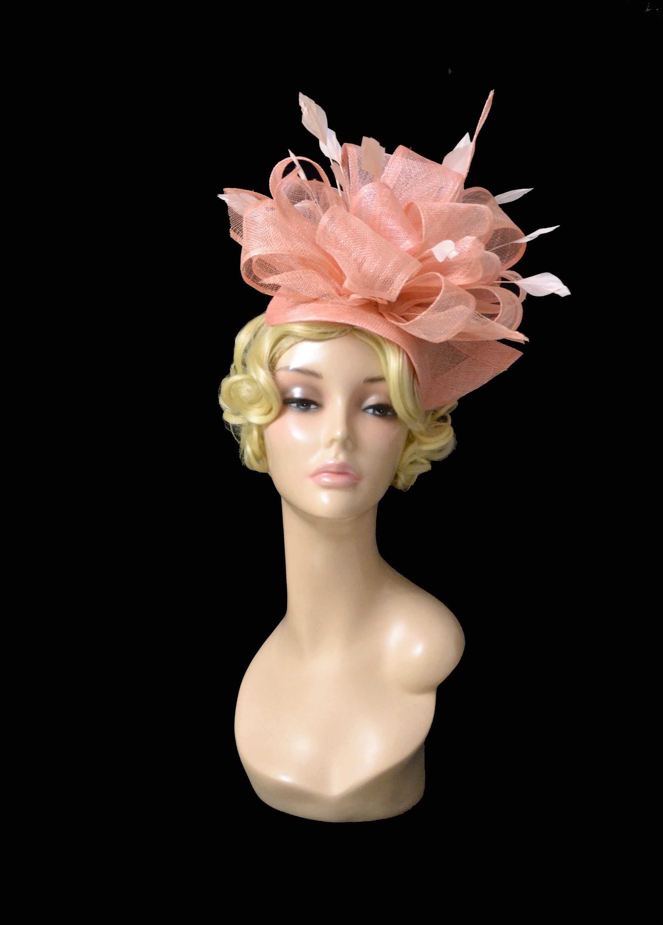 Blush fascinator pink fascinator pink fascinator hat pink Etsy