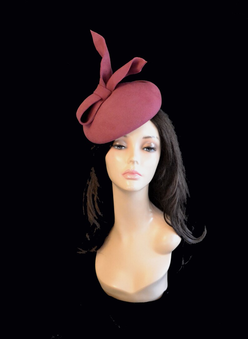 Navy blue pillbox hat fascinator cocktail wedding hats bridal Etsy
