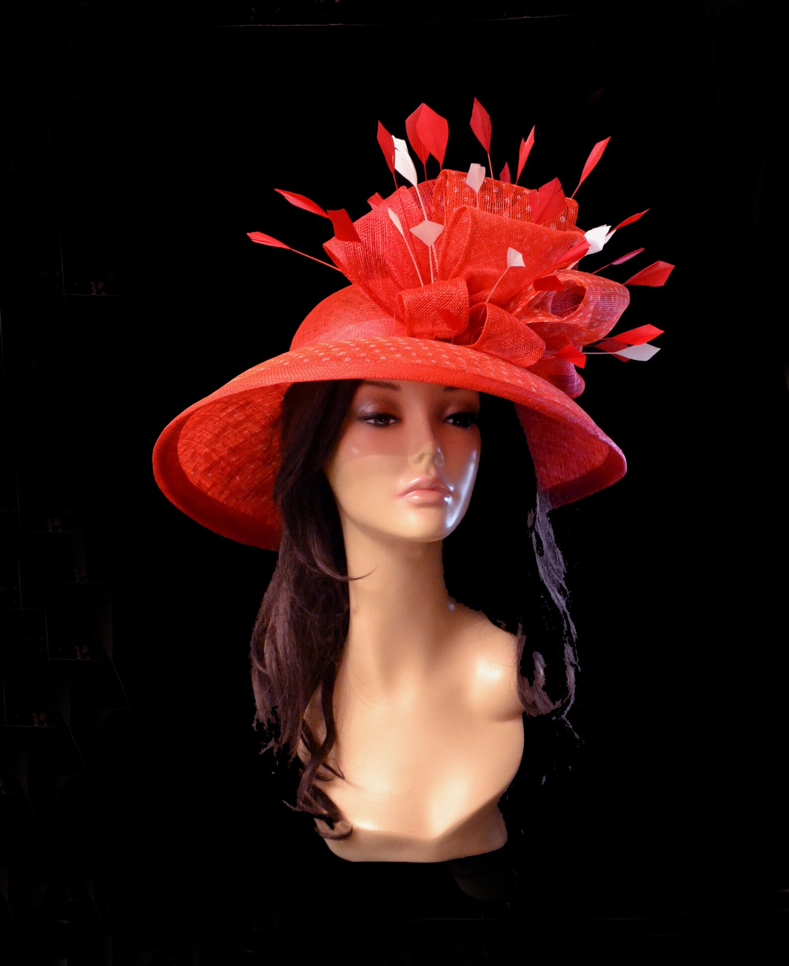 Derby hat red derby fascinator red kentucky derby hat red Etsy