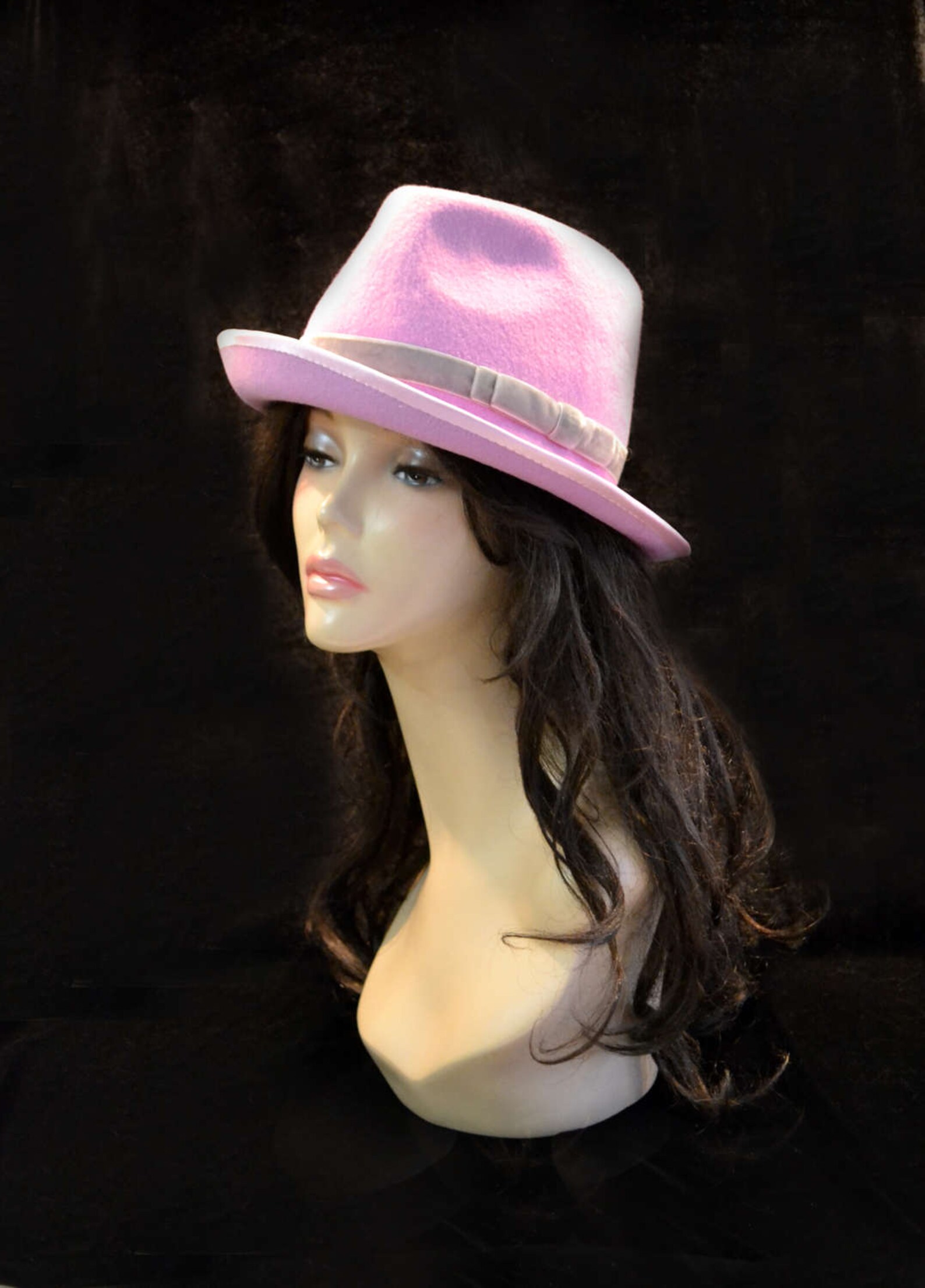 Fedora Hat Pink Fedora Hat for Women Fedora Hat Wide Brim Etsy