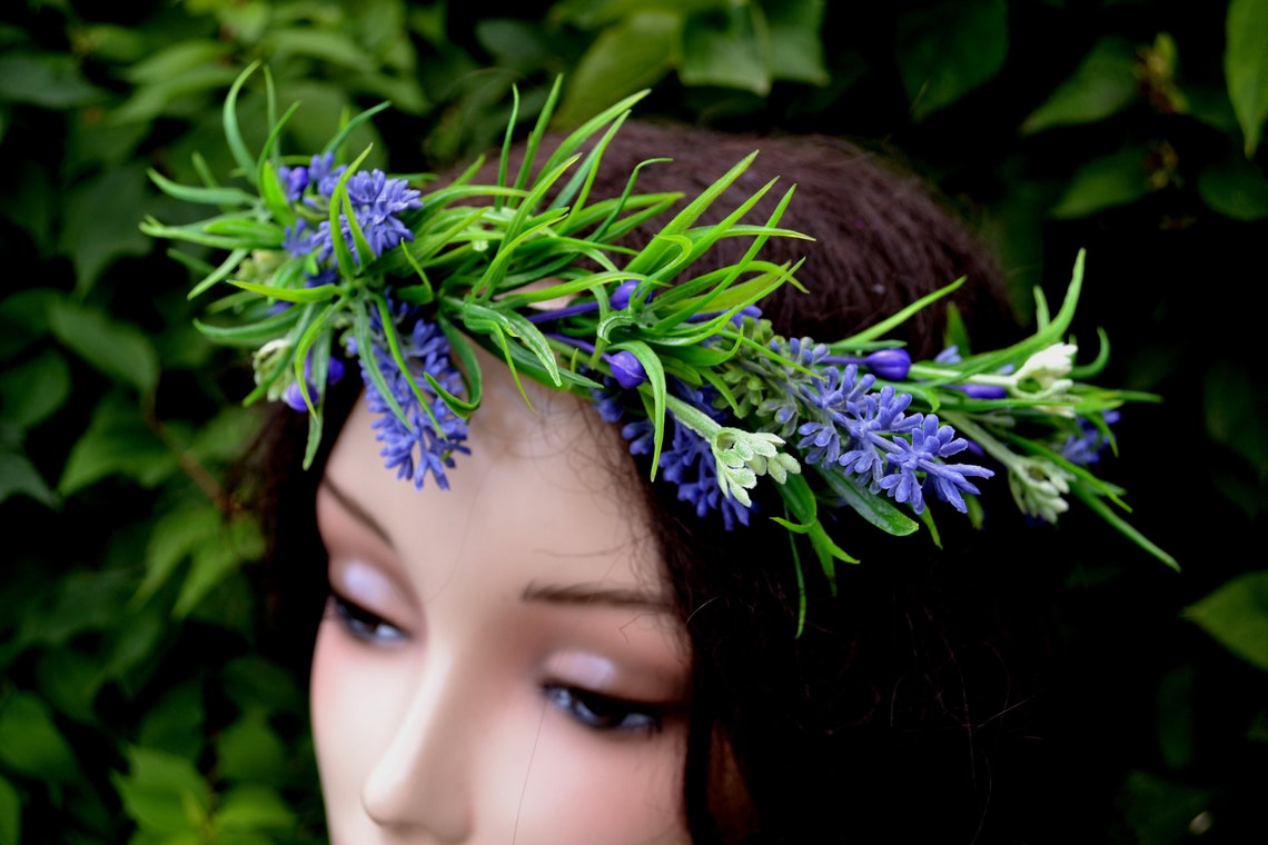 Lavender crown Flower Crown Wedding Violet Flower Crown Etsy