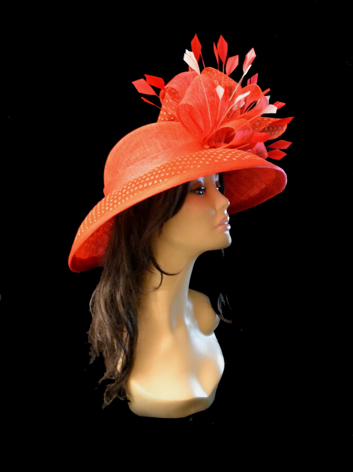 Derby hat red derby fascinator red kentucky derby hat red Etsy