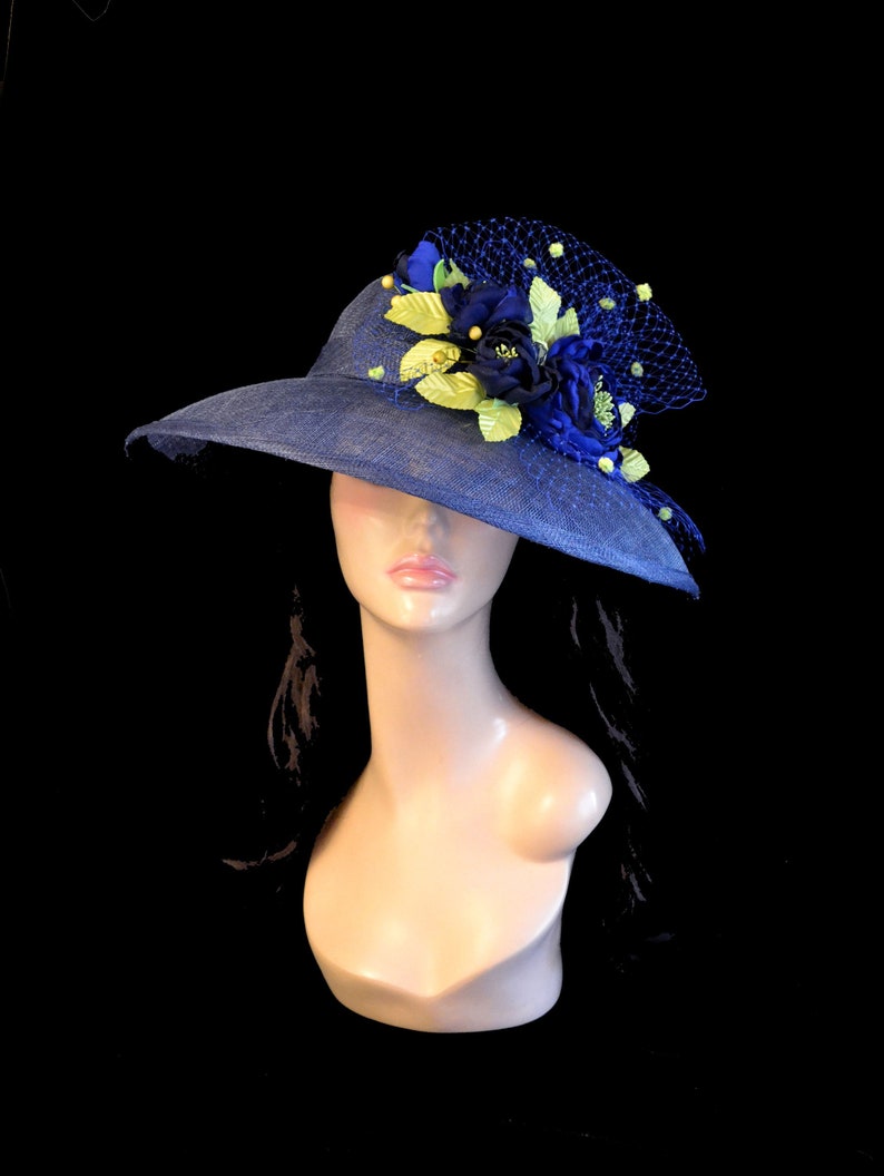 navy church hat