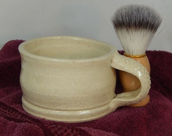 Sunset Pottery Shaving Mug and Brush #1