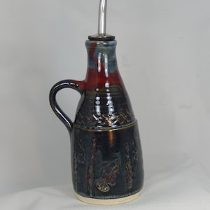 Sunset Pottery Oil Bottle with Spout
