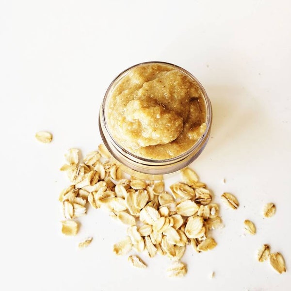 Oatmeal And Raw Honey Mask, Exfoliating Mask, Facial Cleanser, All Natural Skin Care, Honey Mask, Moisturizing Mask, Mask for dry skin