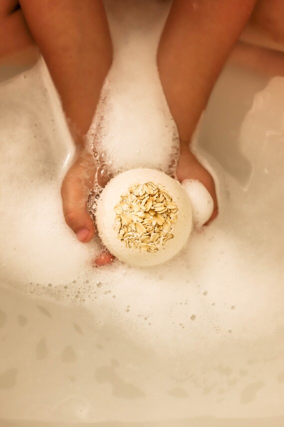Kid Safe Bath Bomb Eczema Bath Bomb Natural Bath Bomb Dye Etsy