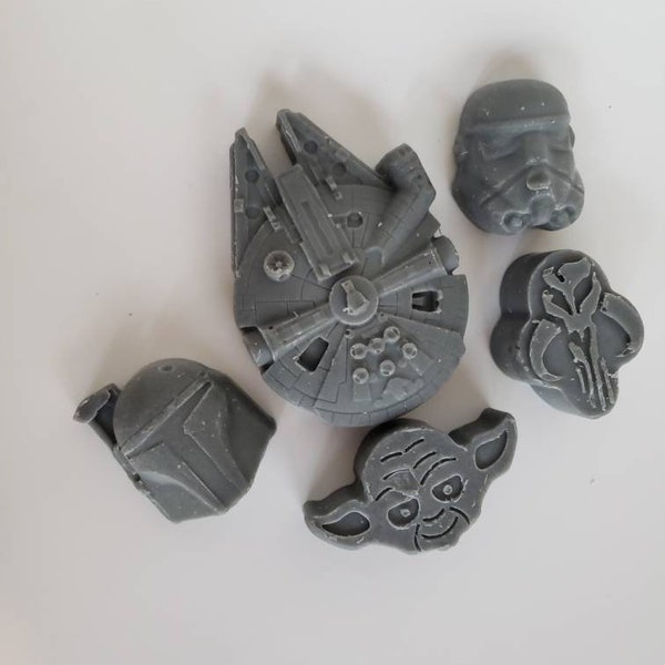 Star Wars Mini Soaps, Fathers Day, Goats Milk Soap, Star Wars Father Day Gift, Gift set, dye free soap