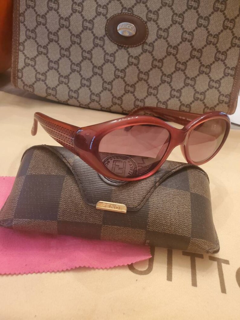Authentic Vintage Fendi Sunglasses with Case Etsy