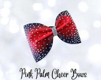 Tailless Red And Black Ombre Bow